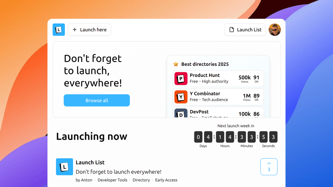 Launch List - Image 1