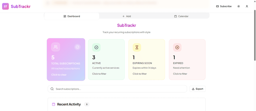 SubTrackr - Image 1