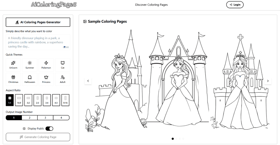 AI Coloring Pages Generator - Image 1