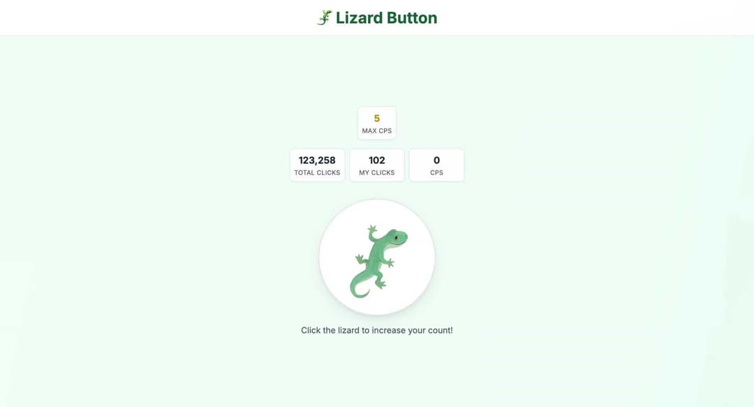 🦎 Lizard Button - Image 1