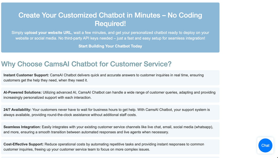 CamsAI Chatbot - Image 1