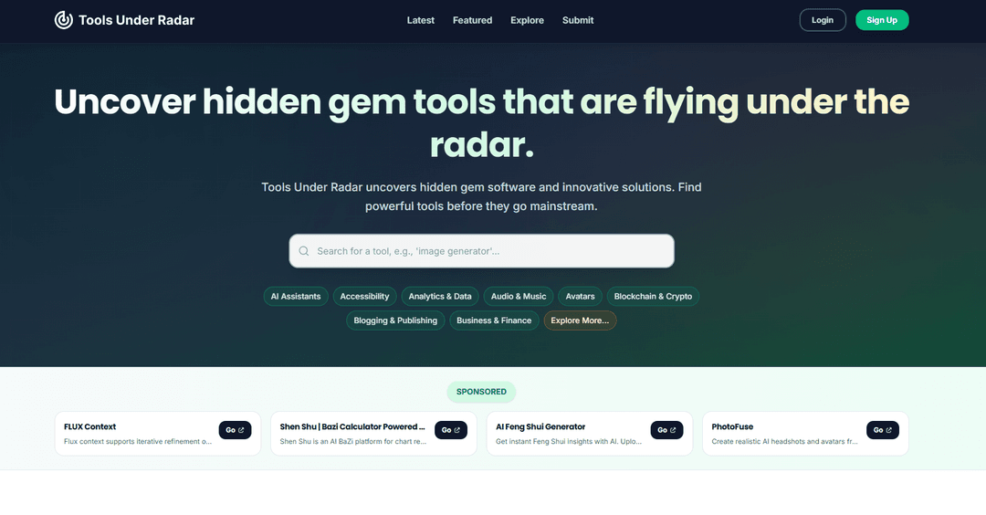 Tools Under Radar - Image 1