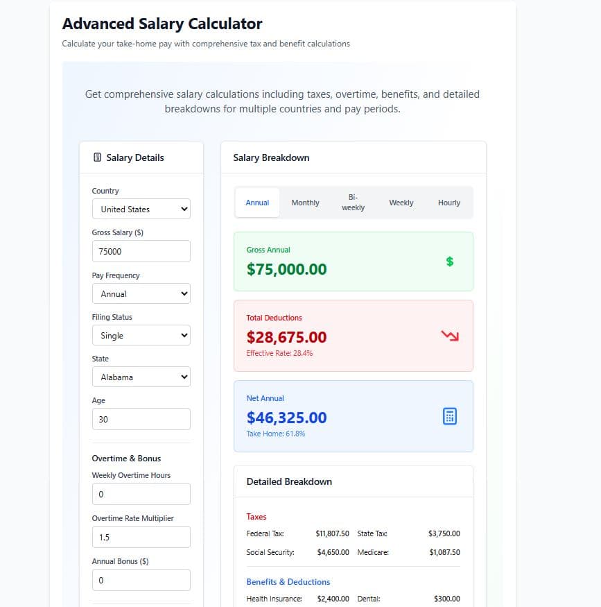 Advanced Salary Calculator - Image 1