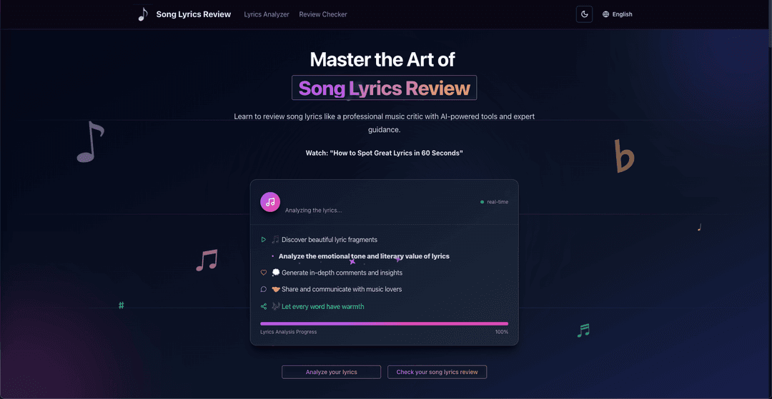 Song Lyrics Review - AI-Powered Analysis & Review Tools - Image 1