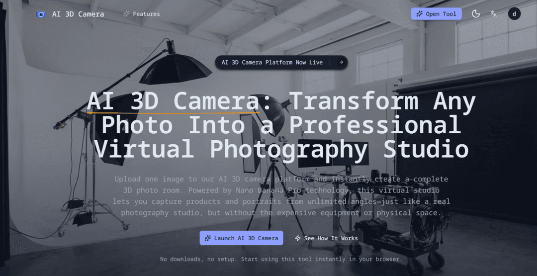 AI 3D Camera - Virtual Photography Studio | Nano Banana Pro - Image 1