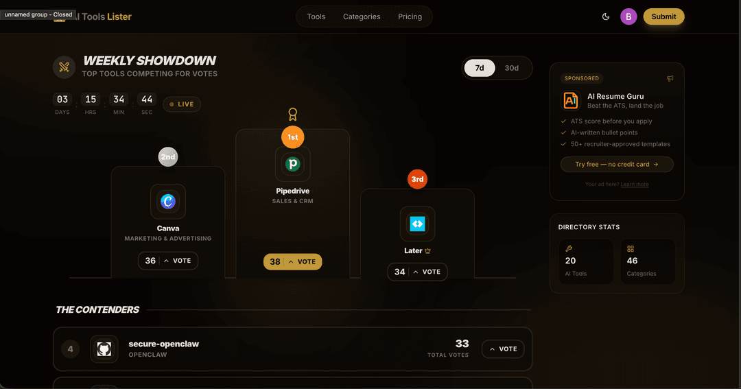 AI Tools Lister - Image 1