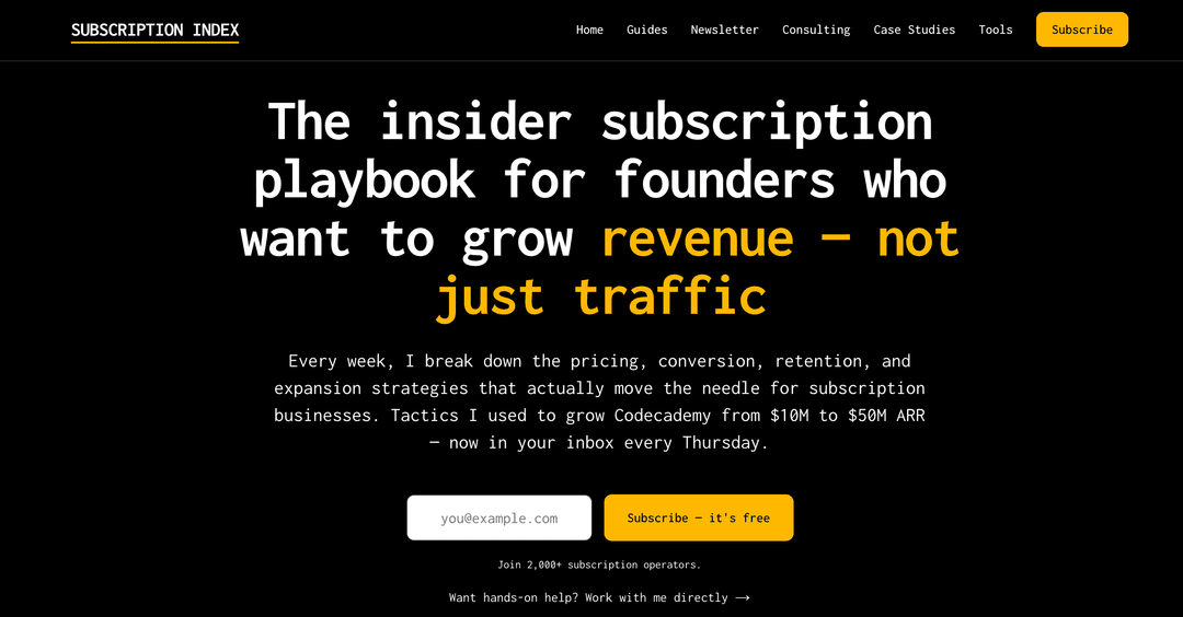 Subscription Index - Image 1