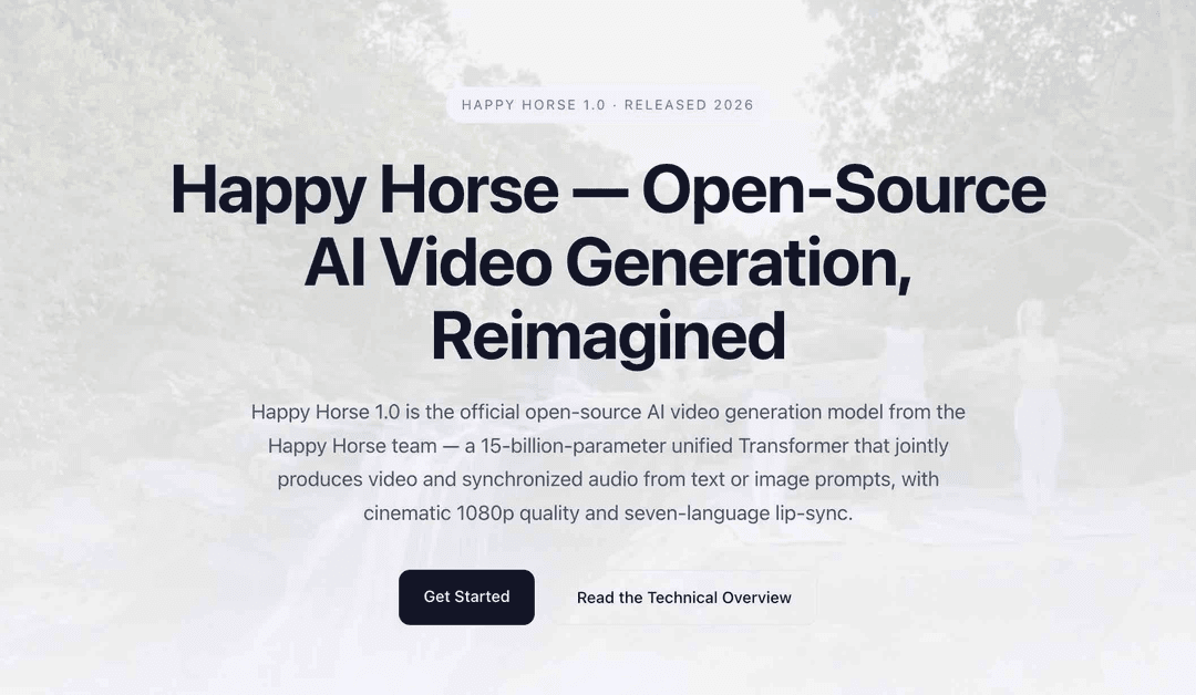 Happy Horse 1.0 ai video model - Image 1