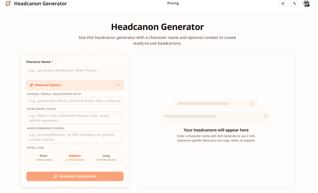 Headcanon Generator - Image 1
