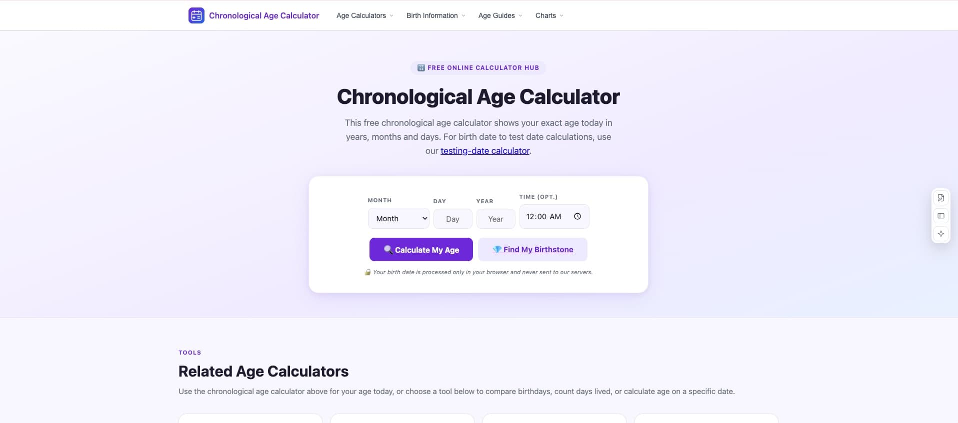 Chronological Age Calculator - Image 1