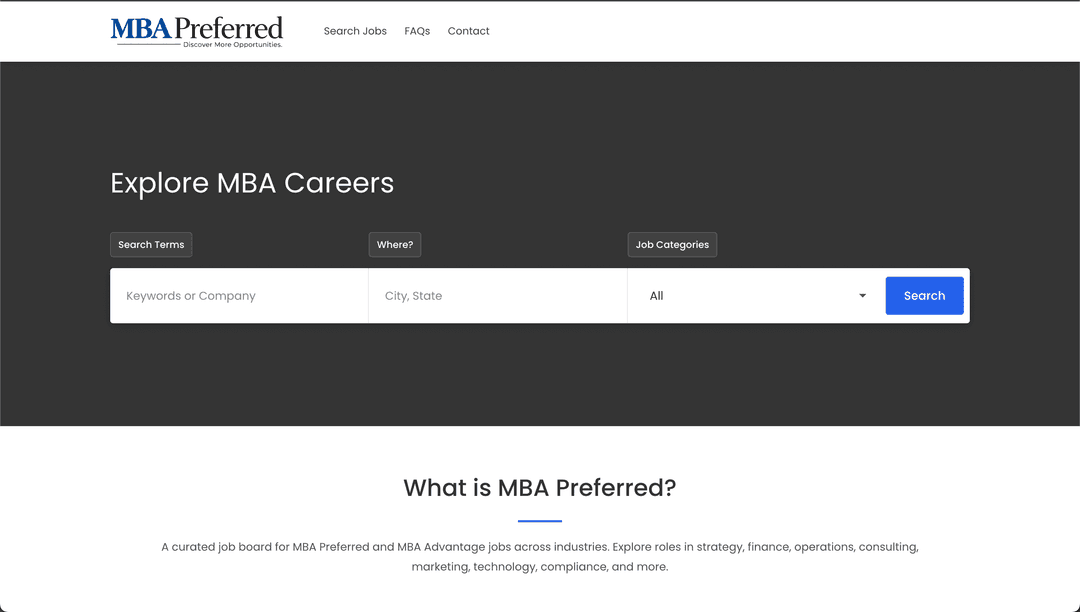 MBA Preferred Jobs - Image 1